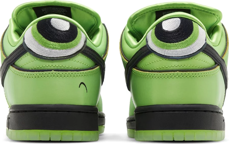 Nike Dunk SB low x Powerpuff Girls Buttercup FZ8319 300 Sneaker The Rotation Eyes