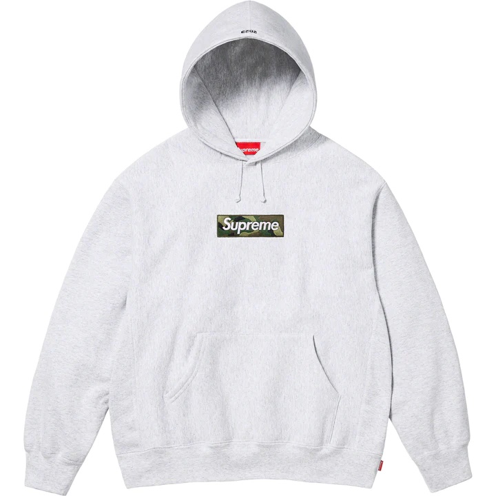 Supreme Box Logo Hooded Sweatshirts FW23 Grey